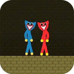 Red and Blue Stickman Huggy